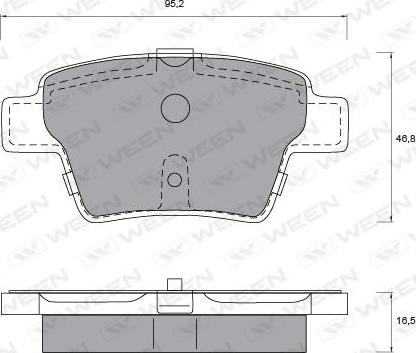 Ween 151-1207 - Kit pastiglie freno, Freno a disco autozon.pro