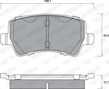 Ween 151-1211 - Kit pastiglie freno, Freno a disco autozon.pro