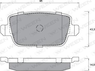 Ween 151-1212 - Kit pastiglie freno, Freno a disco autozon.pro