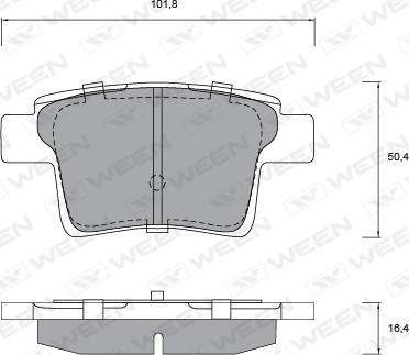 Ween 151-1217 - Kit pastiglie freno, Freno a disco autozon.pro