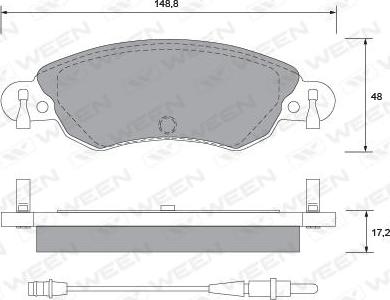 Ween 151-1281 - Kit pastiglie freno, Freno a disco autozon.pro