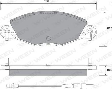 Ween 151-1283 - Kit pastiglie freno, Freno a disco autozon.pro