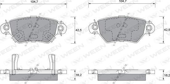 Ween 151-1237 - Kit pastiglie freno, Freno a disco autozon.pro