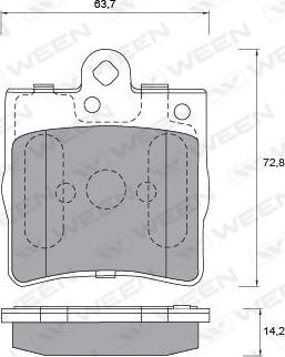 Ween 151-1224 - Kit pastiglie freno, Freno a disco autozon.pro