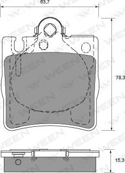 Ween 151-1226 - Kit pastiglie freno, Freno a disco autozon.pro