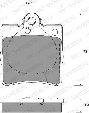 Ween 151-1223 - Kit pastiglie freno, Freno a disco autozon.pro