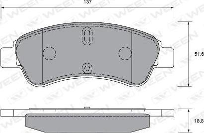 Ween 151-1279 - Kit pastiglie freno, Freno a disco autozon.pro