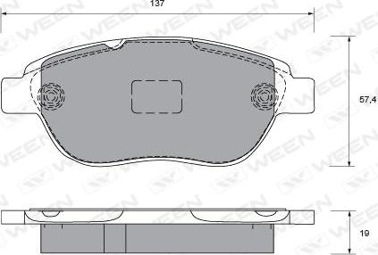 Ween 151-1278 - Kit pastiglie freno, Freno a disco autozon.pro