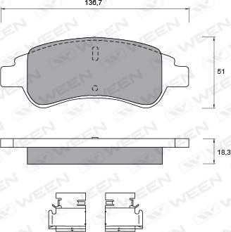 Lucas Electrical 6116232 - Kit pastiglie freno, Freno a disco autozon.pro