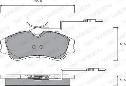 Ween 151-1272 - Kit pastiglie freno, Freno a disco autozon.pro