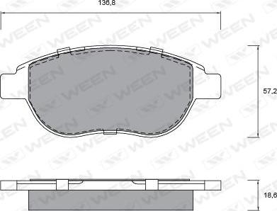 Ween 151-1277 - Kit pastiglie freno, Freno a disco autozon.pro