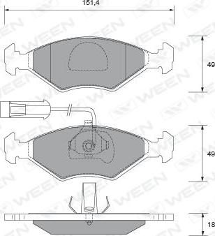 Ween 151-1799 - Kit pastiglie freno, Freno a disco autozon.pro