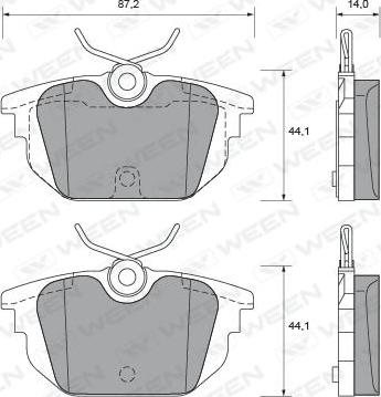 Ween 151-1793 - Kit pastiglie freno, Freno a disco autozon.pro