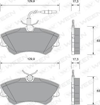 Ween 151-1756 - Kit pastiglie freno, Freno a disco autozon.pro