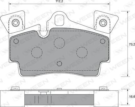 Ween 151-1751 - Kit pastiglie freno, Freno a disco autozon.pro