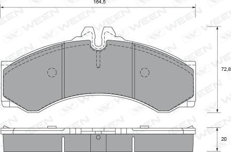 Ween 151-1768 - Kit pastiglie freno, Freno a disco autozon.pro