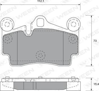 Ween 151-1762 - Kit pastiglie freno, Freno a disco autozon.pro