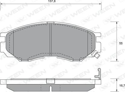 Ween 151-1767 - Kit pastiglie freno, Freno a disco autozon.pro