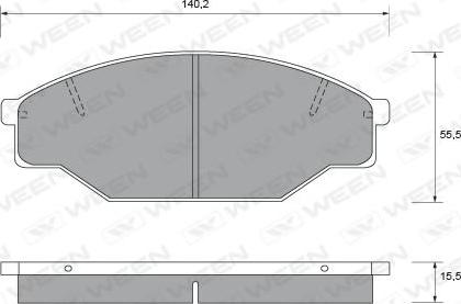 Ween 151-1700 - Kit pastiglie freno, Freno a disco autozon.pro