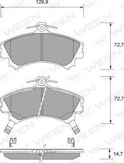 Ween 151-1711 - Kit pastiglie freno, Freno a disco autozon.pro