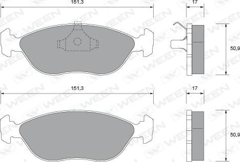 Ween 151-1737 - Kit pastiglie freno, Freno a disco autozon.pro