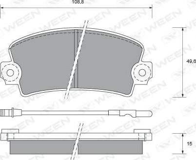 Ween 151-1779 - Kit pastiglie freno, Freno a disco autozon.pro