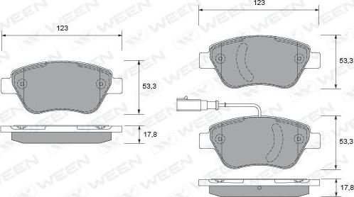 Ween 151-1773 - Kit pastiglie freno, Freno a disco autozon.pro