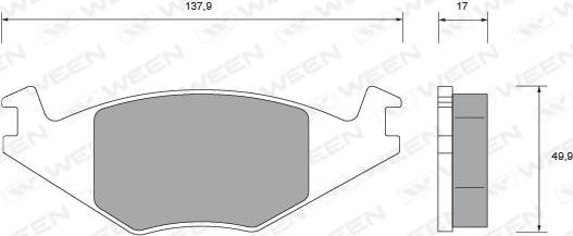 Ween 151-2494 - Kit pastiglie freno, Freno a disco autozon.pro