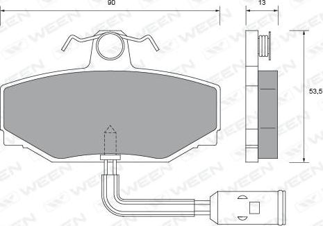 Ween 151-2496 - Kit pastiglie freno, Freno a disco autozon.pro