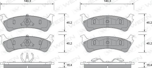 Ween 151-2498 - Kit pastiglie freno, Freno a disco autozon.pro