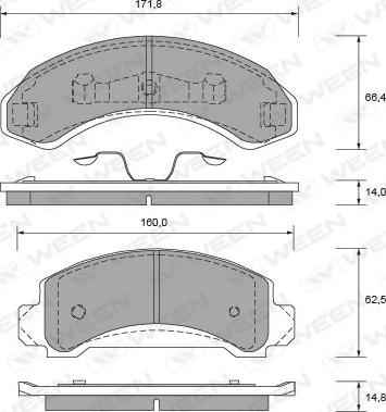 Ween 151-2403 - Kit pastiglie freno, Freno a disco autozon.pro