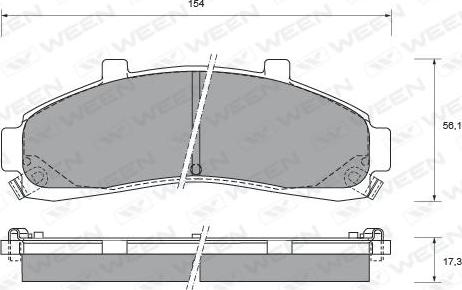 Ween 151-2410 - Kit pastiglie freno, Freno a disco autozon.pro