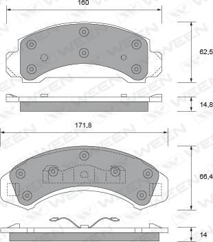 Ween 151-2413 - Kit pastiglie freno, Freno a disco autozon.pro