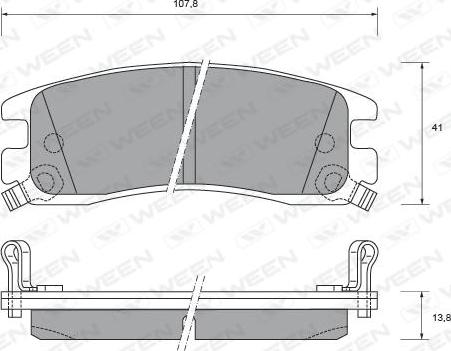 Ween 151-2489 - Kit pastiglie freno, Freno a disco autozon.pro