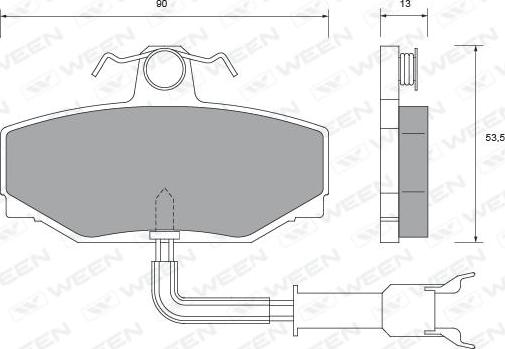 Ween 151-2483 - Kit pastiglie freno, Freno a disco autozon.pro