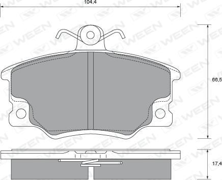 Ween 151-2439 - Kit pastiglie freno, Freno a disco autozon.pro