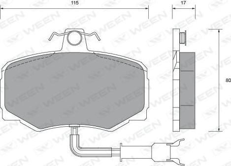 Ween 151-2472 - Kit pastiglie freno, Freno a disco autozon.pro