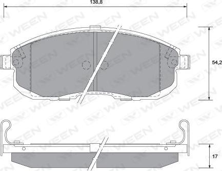 Ween 151-2597 - Kit pastiglie freno, Freno a disco autozon.pro