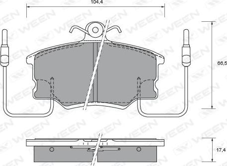 Ween 151-2505 - Kit pastiglie freno, Freno a disco autozon.pro