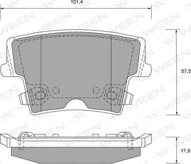 Ween 151-2503 - Kit pastiglie freno, Freno a disco autozon.pro