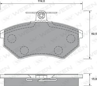 Ween 151-2515 - Kit pastiglie freno, Freno a disco autozon.pro