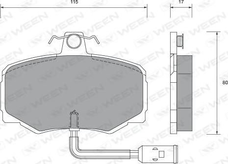 Ween 151-2510 - Kit pastiglie freno, Freno a disco autozon.pro