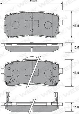 Ween 151-2583 - Kit pastiglie freno, Freno a disco autozon.pro