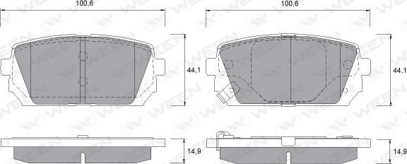 Ween 151-2578 - Kit pastiglie freno, Freno a disco autozon.pro