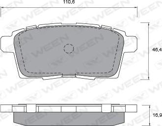 Ween 151-2572 - Kit pastiglie freno, Freno a disco autozon.pro