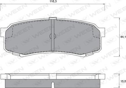 Ween 151-2577 - Kit pastiglie freno, Freno a disco autozon.pro