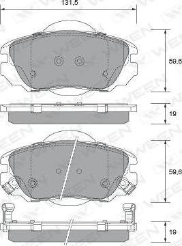 Ween 151-2691 - Kit pastiglie freno, Freno a disco autozon.pro