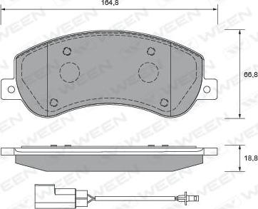 Ween 151-2656 - Kit pastiglie freno, Freno a disco autozon.pro