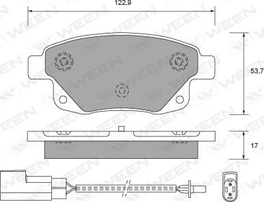 Ween 151-2657 - Kit pastiglie freno, Freno a disco autozon.pro