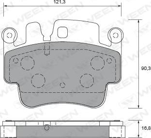 Ween 151-2669 - Kit pastiglie freno, Freno a disco autozon.pro